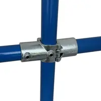 Interclamp Key Clamp Retrofit Two Socket Cross Galvanised Fitting