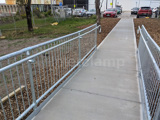 Pedestrian walkway fitted with DDA disability handrails for extra safety using Interclamp in Australia 