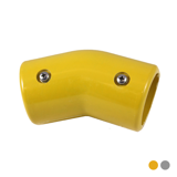 Interclamp Yellow GRP 122 - 150° elbow handrail fitting. 