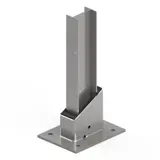 The 610mm bolt down shock absorbing crash barrier post has the RSJ post mounted between shock absorbing rubbers. For off-highway usage in locations such as private roads, industrial sites, factories and carparks.