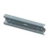 Galvanised crash barrier beam for off-highway use, 1.6m effective length. Constructed from 3.0mm galvanised steel for durability