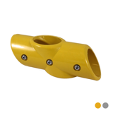 Interclamp yellow GRP 130 - 60° middle rail cross fitting